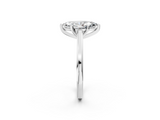 White gold Marquise Solitaire Diamond Ring with Four-Prong Setting and Classic Band_25