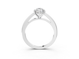 White gold Marquise Solitaire Diamond Ring with Four-Prong Setting and Classic Band_26