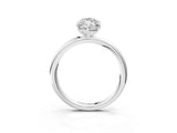 White gold Marquise Solitaire Diamond Ring with Four-Prong Setting on a Plain Band_23