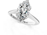 White gold Marquise Solitaire Diamond Ring with Six-Prong Setting and Classic Band_116