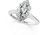 White gold Marquise Solitaire Diamond Ring with Six-Prong Setting and Classic Band_1672
