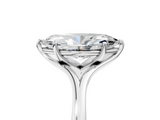 White gold Marquise Solitaire Diamond Ring with Six-Prong Setting and Tapered Band_27