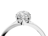 White gold Marquise Solitaire Diamond Ring with Six-Prong Setting and Tapered Band_28