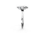White gold Marquise Solitaire Diamond Ring with Six-Prong Setting on a Classic Band 2