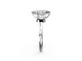 White gold Marquise Solitaire Diamond Ring with Six-Prong Setting on a Classic Band_5