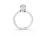 White gold Marquise Solitaire Diamond Ring with Six-Prong Setting on a Classic Band_6