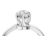 White gold Marquise Solitaire Diamond Ring with Six-Prong Setting on a Classic Band_7