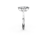 White gold Marquise Solitaire Diamond Ring with Split Shank and Four-Prong Setting_22