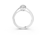 White gold Marquise Solitaire Diamond Ring with Split Shank and Four-Prong Setting_23