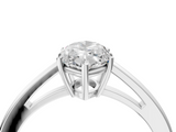 White gold Marquise Solitaire Diamond Ring with Split Shank and Four-Prong Setting_24