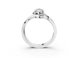 White gold Marquise Solitaire Diamond Ring with Split Shank and Prong Setting_145