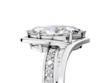 White gold Marquise Solitaire Diamond Ring with Split Shank and Prong Setting_147