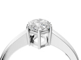 White gold Marquise Solitaire Diamond Ring with Tapered Band and Four-Prong Setting_53