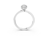 White gold Marquise Solitaire Diamond Ring with Thin Band and Four-Prong Setting_6