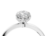 White gold Marquise Solitaire Diamond Ring with Thin Band and Four-Prong Setting_7