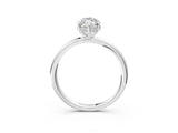 White gold Marquise Solitaire Diamond Ring with a Classic Band and Four-Prong Setting 3