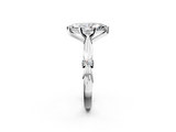 White gold Marquise Solitaire Diamond Twisted Band with Four-Prong Setting_80