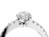 White gold Marquise Solitaire Diamond with Pavé Band and Four-Prong Setting_85