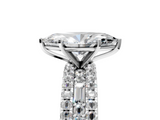 White gold Marquise Solitaire Diamond with Pave and Channel Set Band_116