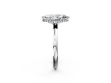White gold Marquise Solitaire Engagement Ring with Cathedral Band and Four-Prong Setting_35