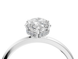 White gold Marquise Solitaire Engagement Ring with Cathedral Band and Four-Prong Setting_37