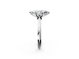 14K White Gold 2.09 Carat F VVS2 Marquise Solitaire Engagement Ring with Classic Band and Four-Prong Setting