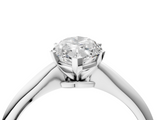 14K White Gold 2.09 Carat F VVS2 Marquise Solitaire Engagement Ring with Classic Band and Four-Prong Setting