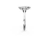 White gold Marquise Solitaire Engagement Ring with Four-Prong Setting and Classic Band 3
