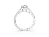 White gold Marquise Solitaire Engagement Ring with Four-Prong Setting and Classic Band 4