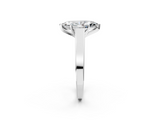 White gold Marquise Solitaire Engagement Ring with Four-Prong Setting and Tapered Band_25