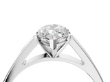 White gold Marquise Solitaire Engagement Ring with Four-Prong Setting and Tapered Band_27