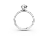 White gold Marquise Solitaire Engagement Ring with Scrollwork Band and Four-Prong Setting_134