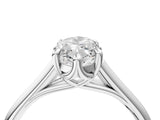 White gold Marquise Solitaire Engagement Ring with Six-Prong Setting and Classic Band 5