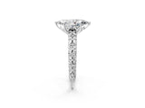 White gold Marquise Solitaire Floral Milgrain Engagement Ring_32