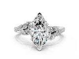 White gold Marquise Solitaire Marquise Twist Band with Six-Prong Setting_115