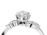 White gold Marquise Solitaire Marquise Twist Band with Six-Prong Setting_125