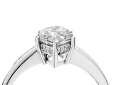 White gold Marquise Solitaire Pavé Band Prong Setting Ring_24