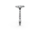 White gold Marquise Solitaire Pavé Band with Four-Prong Setting_172