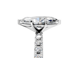 White gold Marquise Solitaire Pavé Band with Four-Prong Setting_175