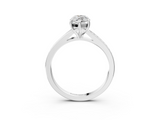 White gold Marquise Solitaire Pavé Band with Four-Prong Setting_88