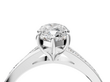 White gold Marquise Solitaire Pavé Band with Four-Prong Setting_89
