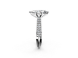 White gold Marquise Solitaire Pavé Diamond Engagement Ring with Four-Prong Setting_152