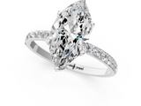White gold Marquise Solitaire Pavé Diamond Engagement Ring with Four-Prong Setting_48