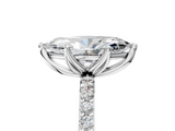 White gold Marquise Solitaire Pavé Diamond Engagement Ring with Four-Prong Setting_56