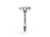 White gold Marquise Solitaire Pave Diamond Engagement Ring with Four-Prong Setting_368