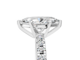 White gold Marquise Solitaire Pave Diamond Engagement Ring with Four-Prong Setting_371