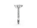 White gold Marquise Solitaire Pave Diamond Engagement Ring with Prong Setting_53
