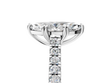 White gold Marquise Solitaire Pave Diamond Engagement Ring with Prong Setting_57