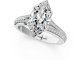White gold Marquise Solitaire Pave Split Shank Engagement Ring with Six-Prong Setting_48