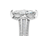 White gold Marquise Solitaire Pave Split Shank Ring with Four-Prong Setting_14